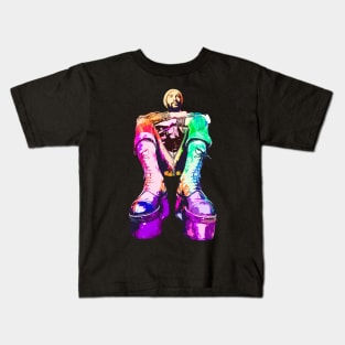 Marvin Gaye Rainbow-Platform Boot Kids T-Shirt